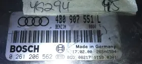 Audi 261 206 562 4b0 907 551 L Engine Control Module Computer 2000-2001 A6 Quattro #2