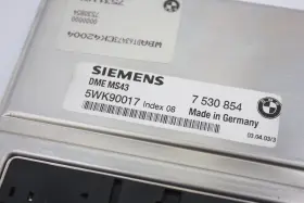 12147551616 Bmw - Siemens E39 530i M54 Ms43 Oem Dme Ecu Ews Module Keys And Ignition Tumbler #3