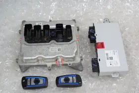 7649123 Bosch 12-13 Bmw 528i 2.0l F10 Engine Computer Dme Ecu Ecm Cas 4 Module Key Set