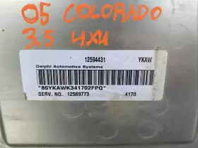 12594431 Chevrolet 04 05 06 Colorado Canyon H3 Engine Control Module Unit Ecm Ykaw #3