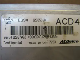 12685918 Chevrolet 2017 Chevy Impala 3.6l Engine Computer Control Module Unit Ecu Ecm Oem #3