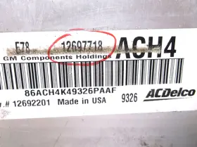 12697718 Chevrolet 17-18-19 Express/savana/2500/3500/silverado/sierra/ V8 /engine Computer #2