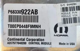 P68330922ab Chrysler 18-19 Pacifica Computer Brain Engine Control Ecu Ecm Oem #3