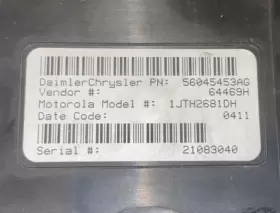 56045453ag Dodge 01 02 03 Durango Central Timing Alarm Module Ctm Bcm P/n# #2