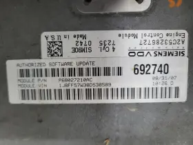 P68027210ac Dodge 2007-2010 Jeep Compass Patriot Engine Control Module Ecm Ecu Oem Pcm #2
