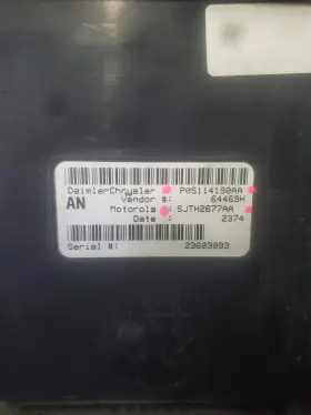 05114190aa Dodge Sjth2677aa 2001 2002 2003 Dakota Ctm Bcm Central Timing Module #2