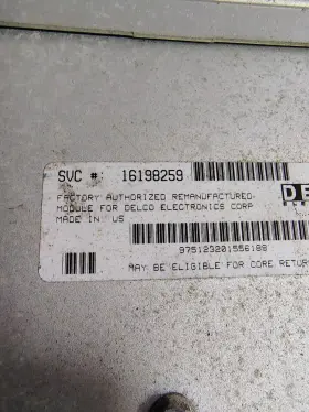 16198259 Gm 01227165 86 89 Camaro Trans Am Tpi Delco Remanufactured Ecm Computer Ecu 1986 #3