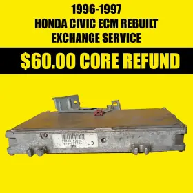 37820-p2e-l31 Honda Rebuilt Exchange Service 1996-97 Civic Engine Control Module