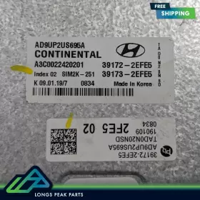 39172-2efe5 Hyundai 2019 Elantra Ecu Pcm Ecm Engine Control Module #2