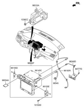 96510-c2500 Hyundai Telematics Communication Control Unit For Sonata 2015 - 2019 96510c2500