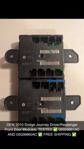 05026862ac Jeep Dodge Oem 2010 Journey Electronic Front Driver/pass Door Control Modules