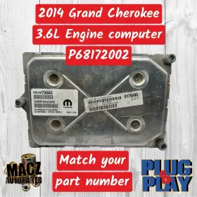 P68172002 Jeep 2014 Grand Cherokee 3.6l Engine Computer Inch Programmed To Vin Ecm Pcm