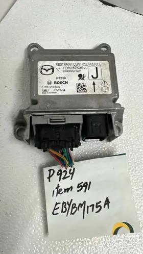 591-51681a Mazda 2010 Cx-9 Restraint Control Module Oem Te69 57k30 A