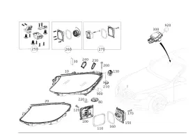 222-906-91-04-64 Mercedes-benz Genuine Led Light Source Module