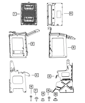 05150542ae Mopar Genuine Powertrain Control Module 5150542ae