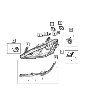68329858aa Mopar Genuine Led Headlamp Ecu Kit Right