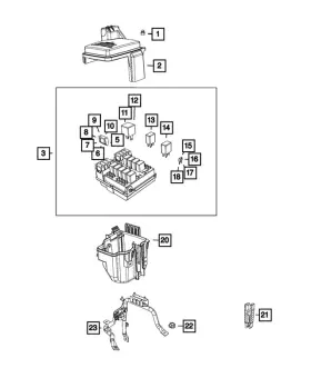 Mopar 68422354aa Genuine Intelligent Power Distribution Center