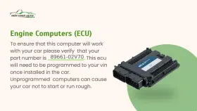 89661-02v70 Pontiac 2010-2010 Vibe Engine Computer Ecu Pcm Ecm Pcu Oem V3j4g #2