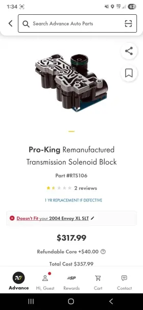 Rts106 Pro-king Automotive Products Remanufactured Transmission Solenoid Block