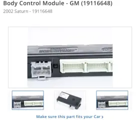 19116648 Saturn 22697781 Body Control Module - Gm 2002 Oem New