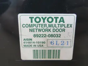 8922208032 Toyota 08 Sienna 3.5l Rear Driver Multiplex Network Control Unit Oem #2