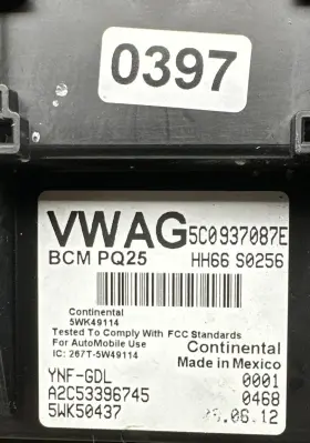 5c0937087e Volkswagen 2011-2014 Vw Jetta Body Control Module Bcm Oem #2