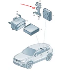 New Vw Touareg MK2 Radio Unit Retainer 7P6035209 No Import Duties. Fixed Price $45.64.