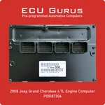 2008 Jeep Grand Cherokee 4.7L Engine Computer P05187306 "vin Programmed" Ecm Pcm. Fixed Price $179.95.