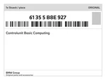 Genuine Bmw Controlunit Basic Computing 61-35-5-B8E-927 New. Fixed Price $684.27.