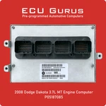 2008 Dodge Dakota 3.7L Mt Engine Computer P05187085 "vin Programmed" Ecm Pcm Ecu. Fixed Price $229.95.