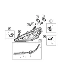 Genuine Mopar Led Headlamp Ecu Kit Right 68329858AA. Fixed Price $138.06.