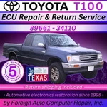 89661-34110 T100 Toyota Ecu Repair Service Quality 5 Year Warranty. Fixed Price $225.00.