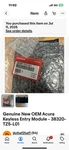 Genuine New Oem Acurakeyless Entry Module 38320-TZ5-L01. Fixed Price $400.00.