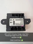 2011-2014 Chrysler Dodge Jeep Ram Passenger Right Front Door Module 05026610AG. Fixed Price $87.01.