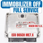 Immobilizer Delete Off Programming Service For Vw Audi Volkswagen ME7.X. Fixed Price $89.89.