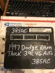 1997 Dodge Ram 3.9L At Engine Control Module Computer P56040385AE Ecu Ecm Pcm. Fixed Price $119.99.