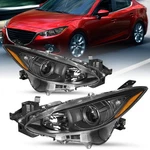 Fit For 2014-16 Mazda 3 Driver & Passenger Side Pair Headlight Assembly. Fixed Price $119.99.