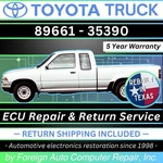 89661-35390 Toyota Truck Ecu Repair Quick Quality Service, Year Warranty. Fixed Price $225.00.
