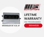 56044528 2005 Jeep Wrangler 4.0L At Engine Computer Vin Programmed Plug & Play. Fixed Price $395.00.