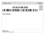 Genuine Bmw Seat Module 61-35-9-196-933 New. Fixed Price $737.98.